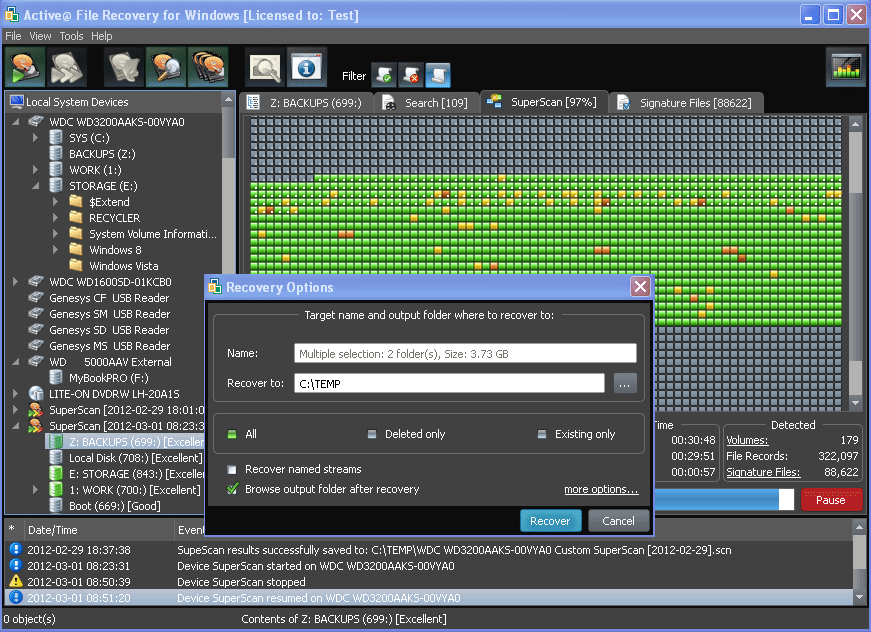 Active File Recovery（数据恢复软件）截图