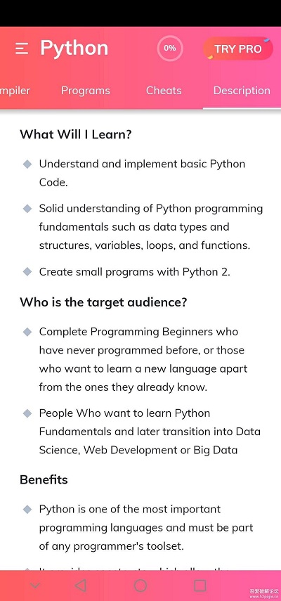 Learn Python app截图