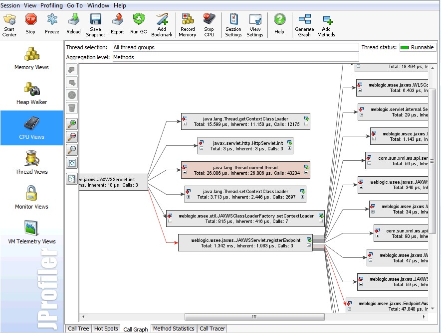 JProfiler（Java性能剖析软件）截图