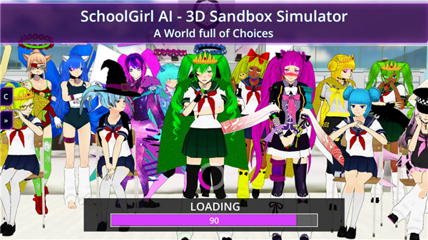 少女学园（SchoolGirl AI - 3D Multiplayer Sandbox Simulator）截图