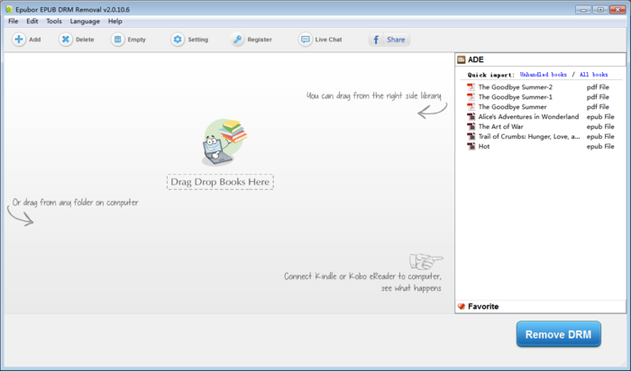 PDF ePub DRM Removal截图